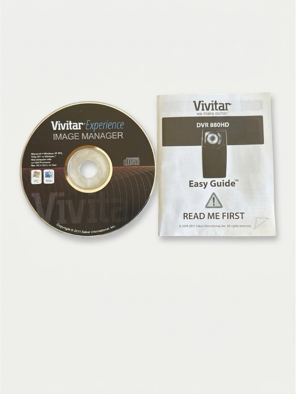 Vivitar Experience Image Manager Software CD with Easy Guide Manual for DVR 8800